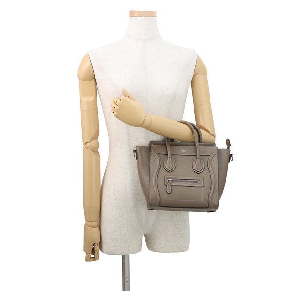 セリーヌ ハンドバッグ ラゲージ ナノショッパー レザー 189243DRU.09SO CELINE バッグ 2wayショルダーバッグ