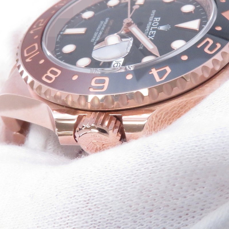 ロレックス GMTマスター2 デイト K18PG エバーローズゴールド 126715CHNR ROLEX 腕時計 黒文字盤