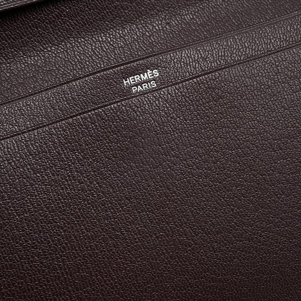 エルメス 長財布 MC2 フレミング ハバナ  アリゲーターマット K刻印 HERMES 財布 メンズ