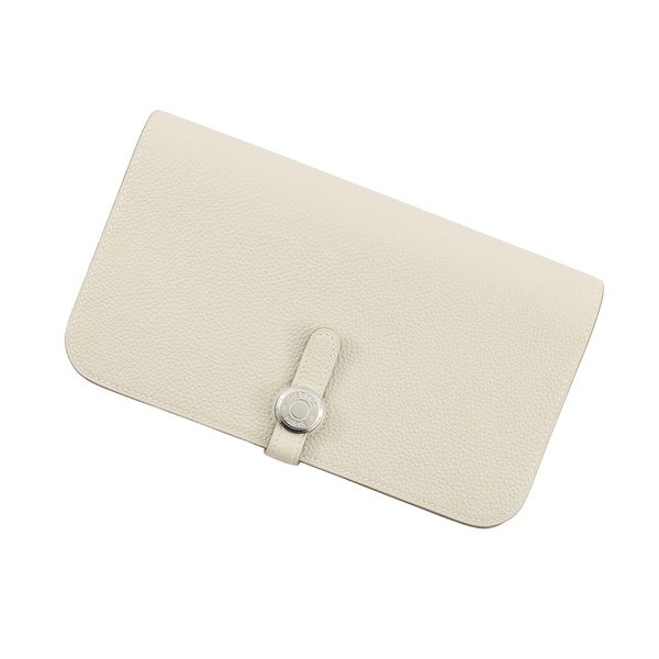 エルメス 長財布 ドゴンGM デュオ クレ/シルバー金具 トゴ K刻印 HERMES 財布