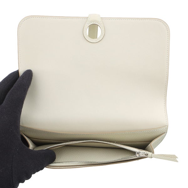 エルメス 長財布 ドゴンGM デュオ クレ/シルバー金具 トゴ K刻印 HERMES 財布