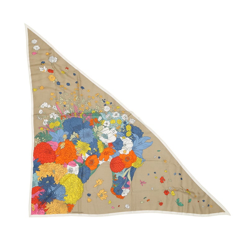 エルメス ストール トライアングル ジェアン ローブ・レジェール Robe Lgre HERMES カシミヤ シルク 2025年春夏