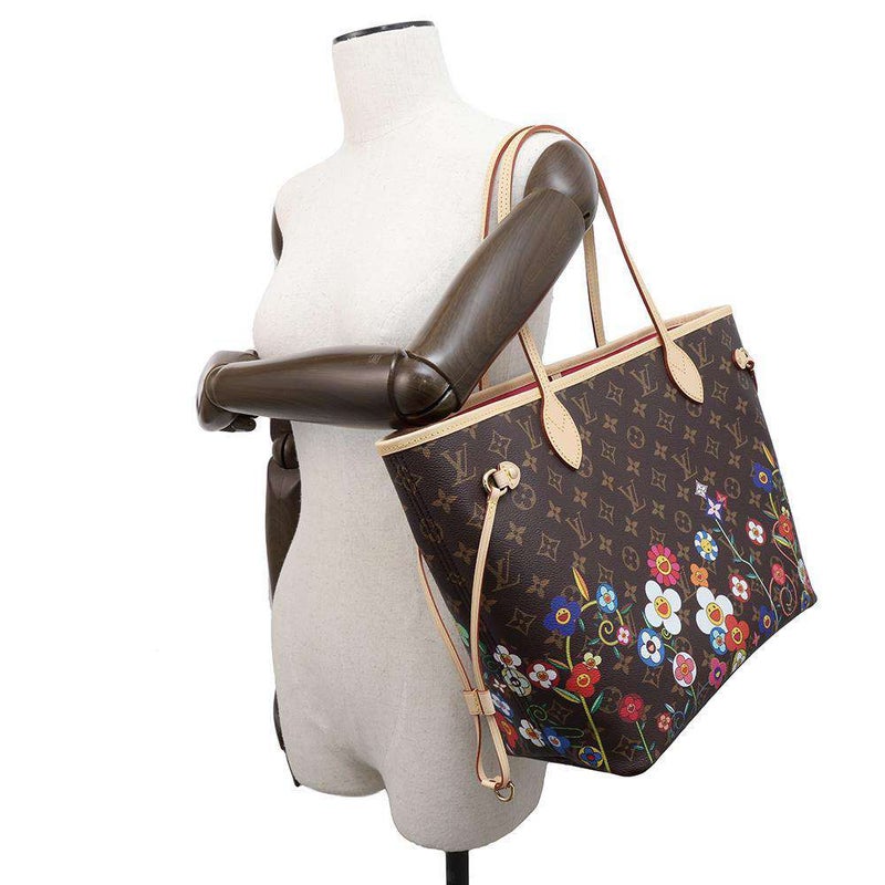 ルイヴィトン トートバッグ モノグラム LV × TM ネヴァーフルMM ポーチ付き M13271 LOUIS VUITTON 村上隆 コラボ