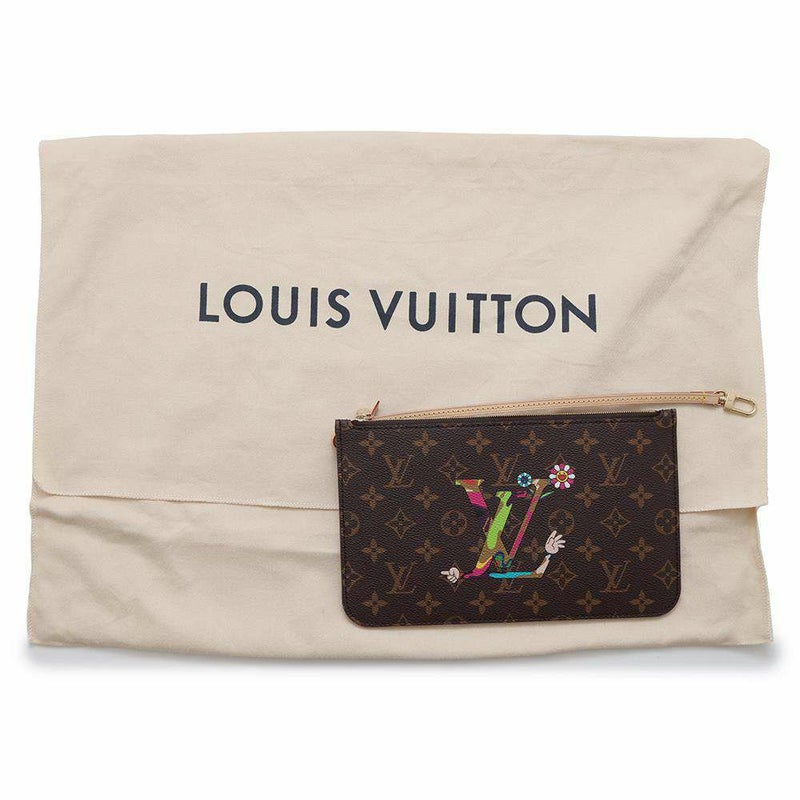 ルイヴィトン トートバッグ モノグラム LV × TM ネヴァーフルMM ポーチ付き M13271 LOUIS VUITTON 村上隆 コラボ