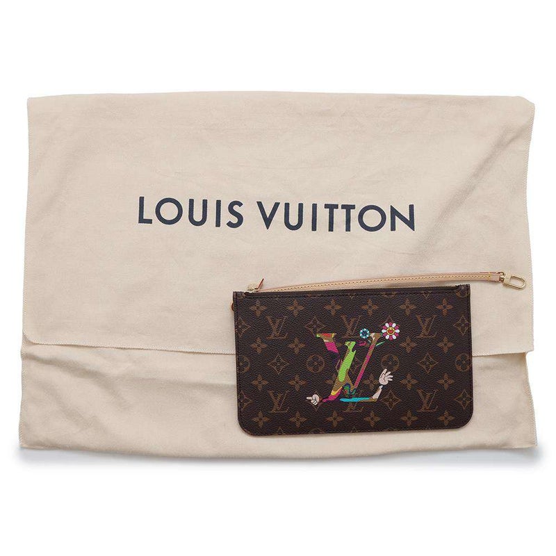 ルイヴィトン トートバッグ モノグラム LV × TM ネヴァーフルMM ポーチ付き M13271 LOUIS VUITTON 村上隆 コラボ