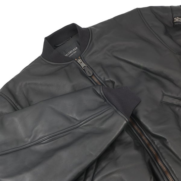 バレンシアガ ジャケット ボンバージャケット レディースサイズS 808911 BALENCIAGA 黒 アウター