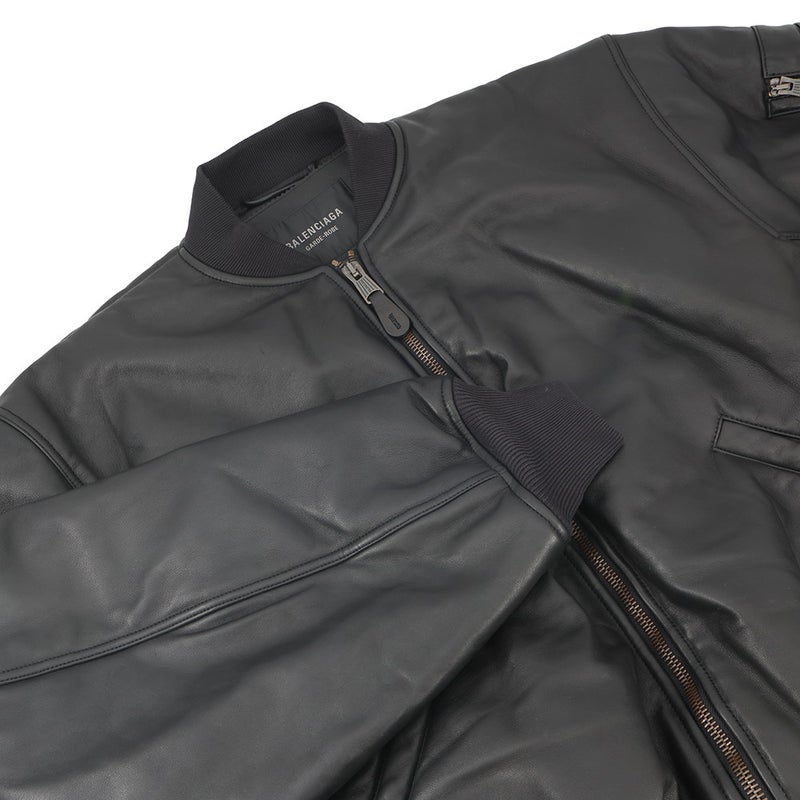 バレンシアガ ジャケット ボンバージャケット レディースサイズS 808911 BALENCIAGA 黒 アウター