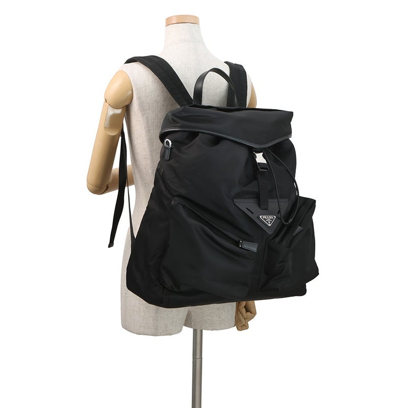 プラダ リュック Re-Nylon バックパック 2VZ108 PRADA バッグ リュックサック 黒 2way