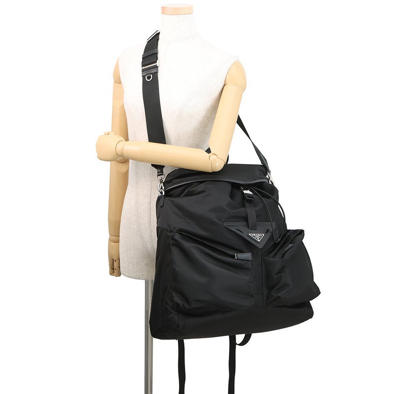 プラダ リュック Re-Nylon バックパック 2VZ108 PRADA バッグ リュックサック 黒 2way