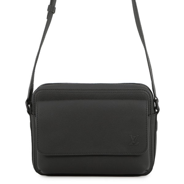 ルイヴィトン ショルダーバッグ ワクシーカーフレザー ボーディング・メッセンジャー M15265 ヴィトン ブラック 黒
