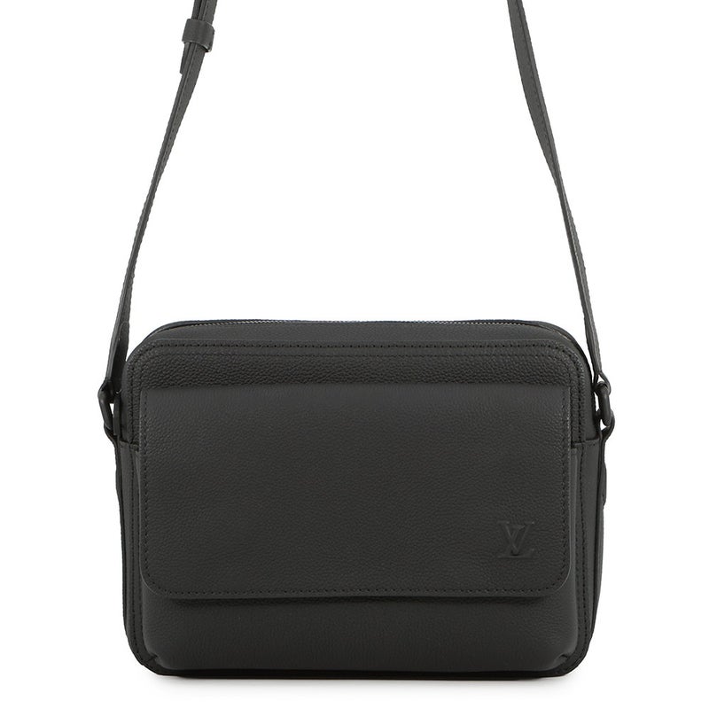 ルイヴィトン ショルダーバッグ ワクシーカーフレザー ボーディング・メッセンジャー M15265 ヴィトン ブラック 黒