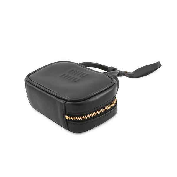 ミュウミュウ バッグチャーム マイクロバッグ レザー 5NR036 Miu Miu 黒