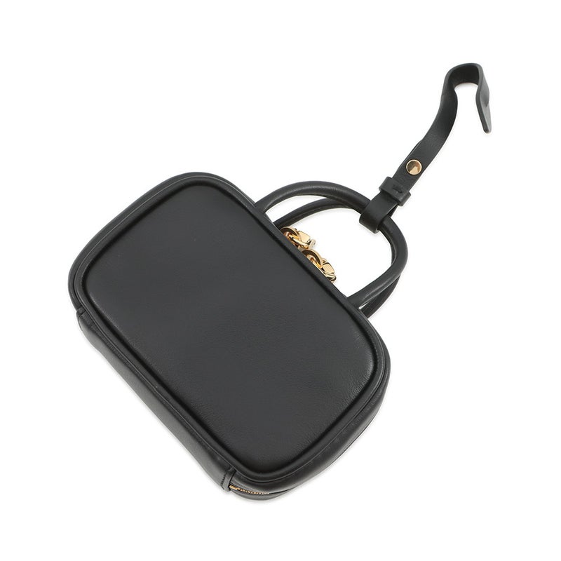 ミュウミュウ バッグチャーム マイクロバッグ レザー 5NR036 Miu Miu 黒