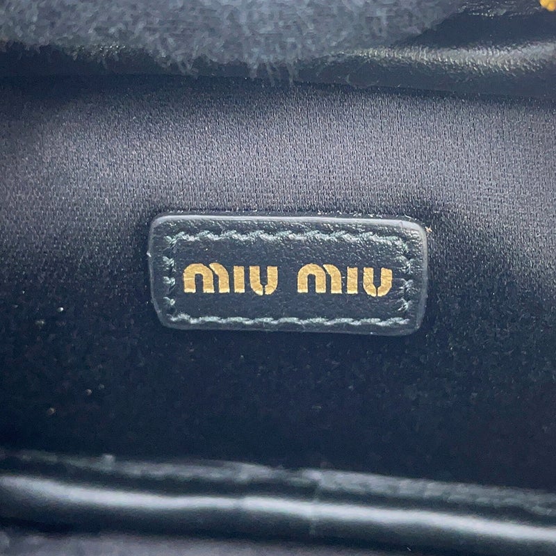 ミュウミュウ バッグチャーム マイクロバッグ レザー 5NR036 Miu Miu 黒