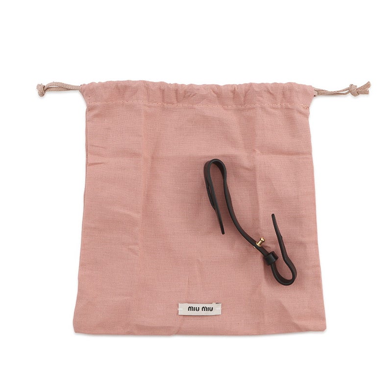 ミュウミュウ バッグチャーム マイクロバッグ レザー 5NR036 Miu Miu 黒