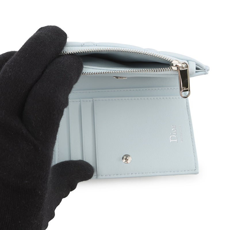 クリスチャン・ディオール 二つ折り財布 レディディオール カナージュ Dahlia ウォレット S2605PUQA