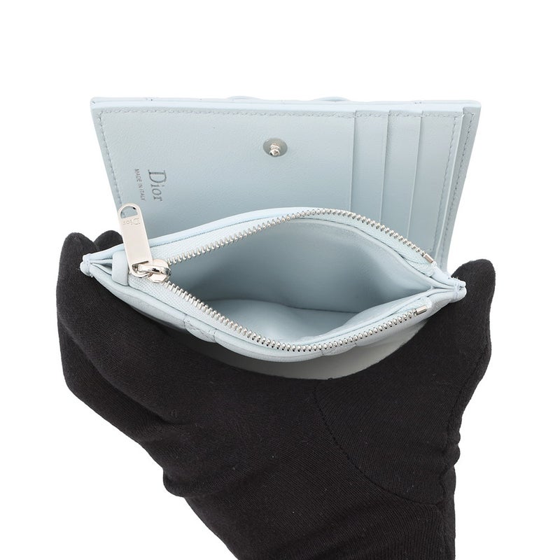 クリスチャン・ディオール 二つ折り財布 レディディオール カナージュ Dahlia ウォレット S2605PUQA