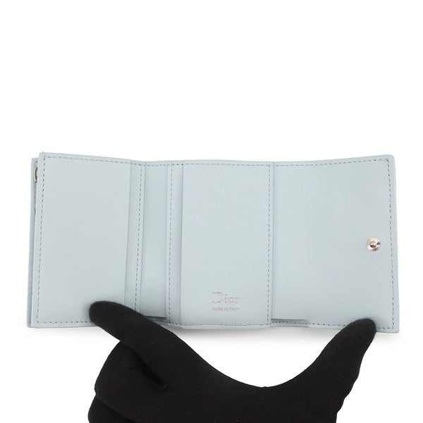 クリスチャン・ディオール 三つ折り財布 カナージュ My Dior Hibiscus Lジップウォレット ラムスキン S2608PUQA