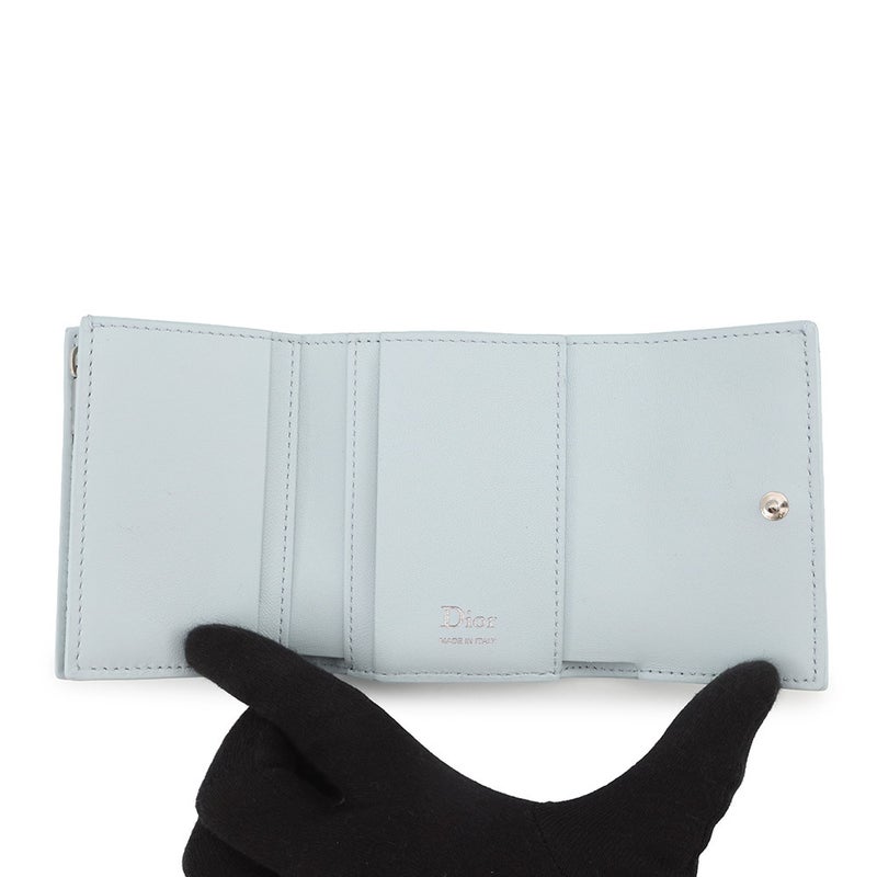 クリスチャン・ディオール 三つ折り財布 カナージュ My Dior Hibiscus Lジップウォレット ラムスキン S2608PUQA
