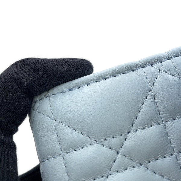 クリスチャン・ディオール 三つ折り財布 カナージュ My Dior Hibiscus Lジップウォレット ラムスキン S2608PUQA