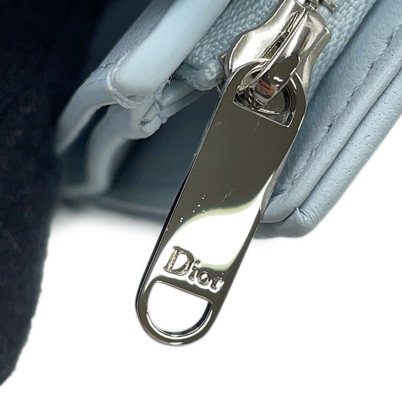 クリスチャン・ディオール 三つ折り財布 カナージュ My Dior Hibiscus Lジップウォレット ラムスキン S2608PUQA