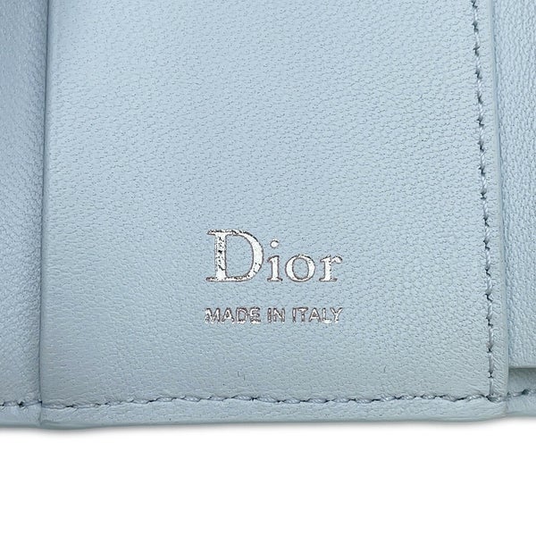 クリスチャン・ディオール 三つ折り財布 カナージュ My Dior Hibiscus Lジップウォレット ラムスキン S2608PUQA