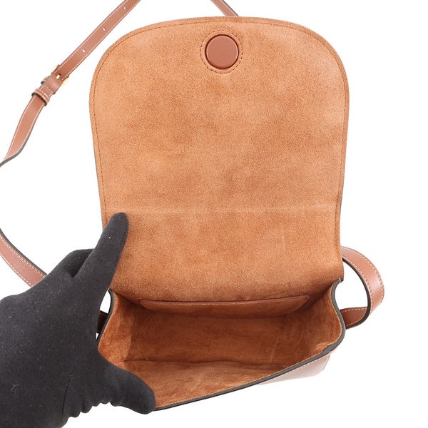 セリーヌ ショルダーバッグ キュイル トリオンフ フォルコ スムースカーフレザー 198263 CELINE ブラウン