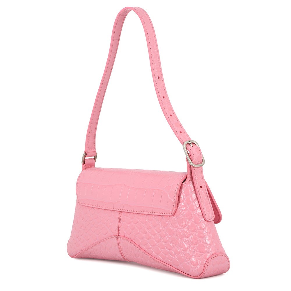 バレンシアガ ショルダーバッグ XX スモール クロコ型押しレザー 695645 BALENCIAGA 2way BALENCIAGA - バレンシアガ ショルダーバッグ XX スモール クロコ型