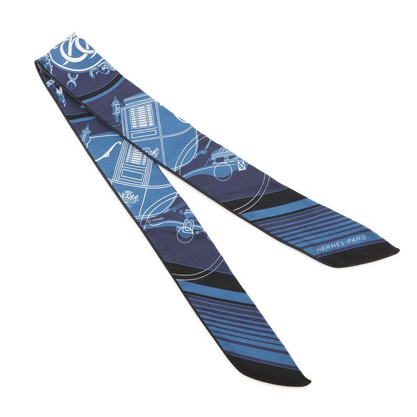 エルメス スカーフ ツイリー  エクスリブリス EX-LIBRIS シルク レザー HERMES 2025春夏