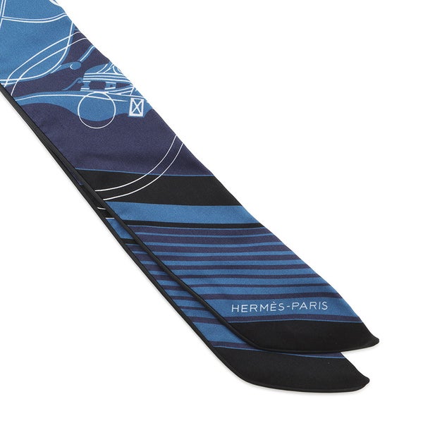 エルメス スカーフ ツイリー  エクスリブリス EX-LIBRIS シルク レザー HERMES 2025春夏