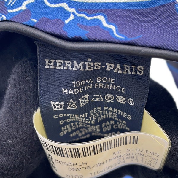 エルメス スカーフ ツイリー  エクスリブリス EX-LIBRIS シルク レザー HERMES 2025春夏