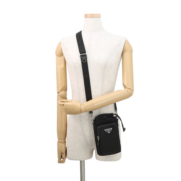 プラダ ショルダーバッグ Re-Nylon スマートフォンケース ナイロン 2ZH155 PRADA 黒