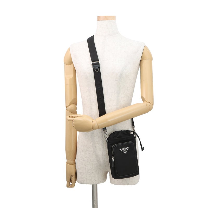 プラダ ショルダーバッグ Re-Nylon スマートフォンケース ナイロン 2ZH155 PRADA 黒