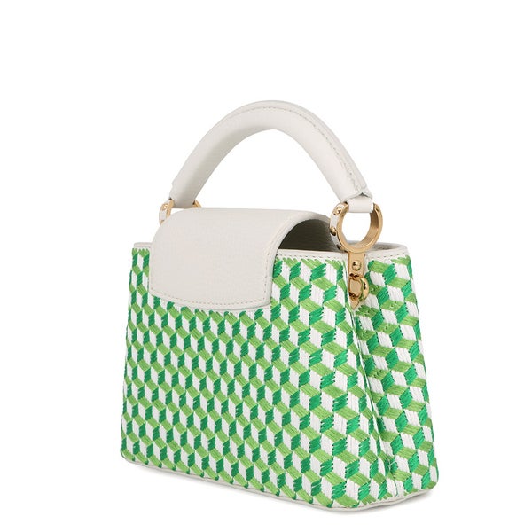 ルイヴィトン ハンドバッグ トリヨンレザー/テキスタイル カプシーヌ MINI M59879 LOUIS VUITTON ヴィトン 白