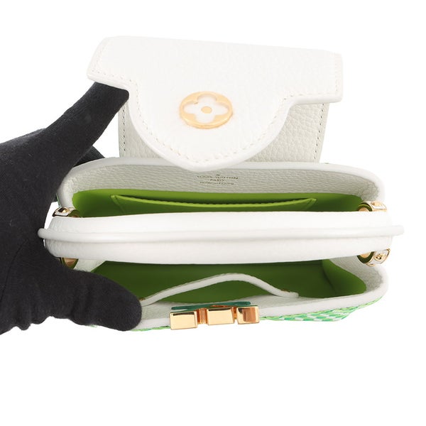 ルイヴィトン ハンドバッグ トリヨンレザー/テキスタイル カプシーヌ MINI M59879 LOUIS VUITTON ヴィトン 白