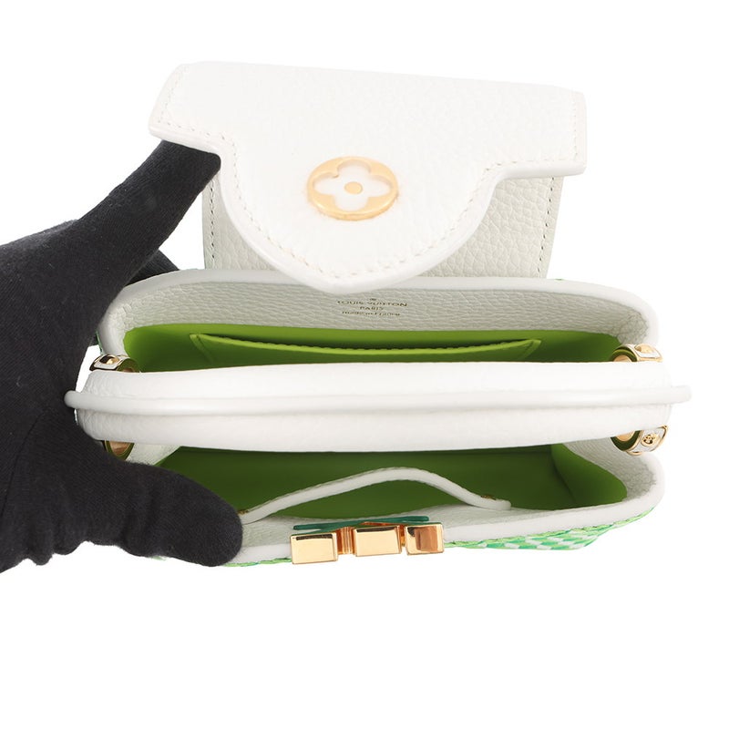 ルイヴィトン ハンドバッグ トリヨンレザー/テキスタイル カプシーヌ MINI M59879 LOUIS VUITTON ヴィトン 白