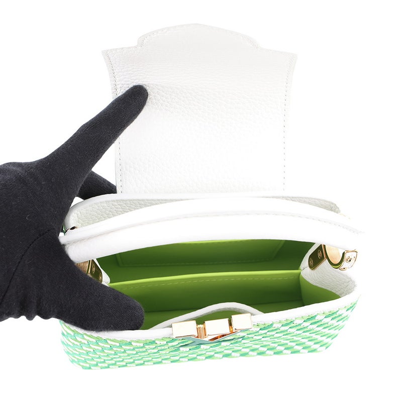 ルイヴィトン ハンドバッグ トリヨンレザー/テキスタイル カプシーヌ MINI M59879 LOUIS VUITTON ヴィトン 白