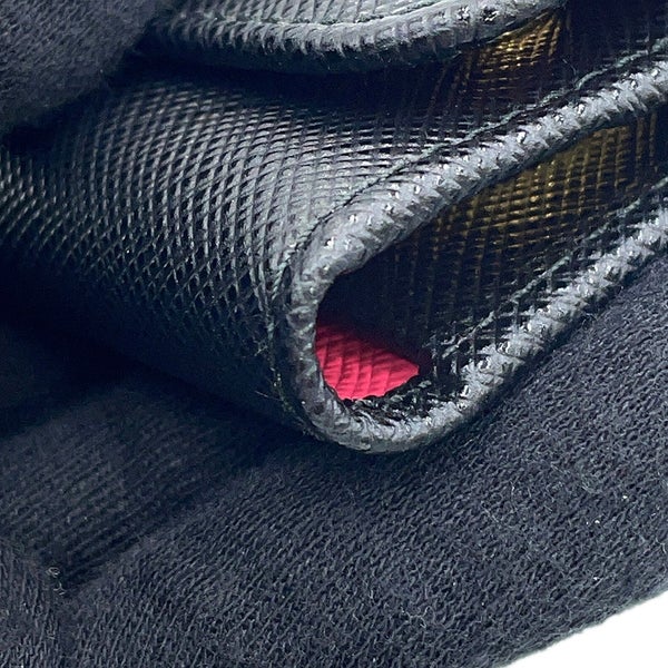 プラダ 4連キーケース マルチカラー キーケース サフィアーノレザー 1PG004 PRADA キーリング付き 黒