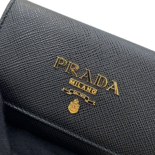 プラダ 4連キーケース マルチカラー キーケース サフィアーノレザー 1PG004 PRADA キーリング付き 黒