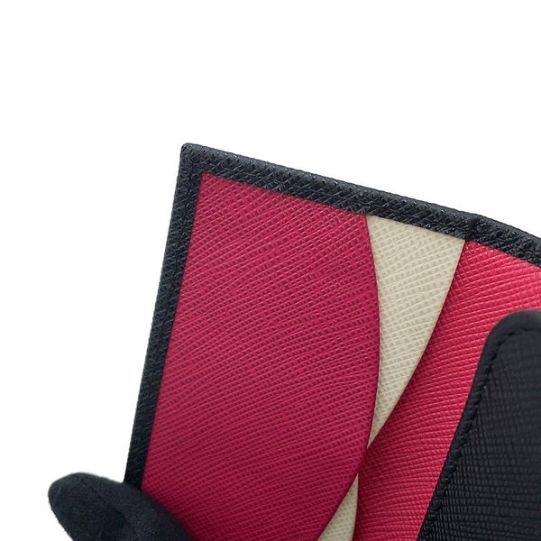 プラダ 4連キーケース マルチカラー キーケース サフィアーノレザー 1PG004 PRADA キーリング付き 黒