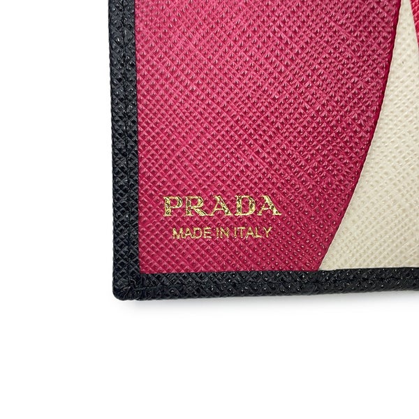 プラダ 4連キーケース マルチカラー キーケース サフィアーノレザー 1PG004 PRADA キーリング付き 黒