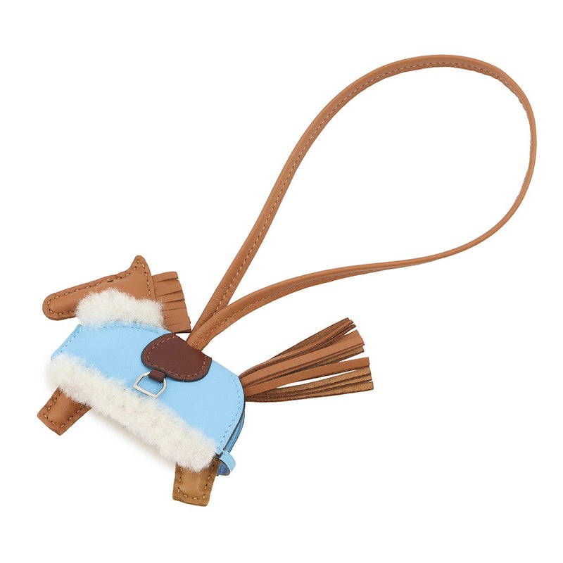 エルメス バッグチャーム ロデオPM ロベオ プラッシュ エルメス バッグチャーム ロデオPM ロベオ プラッシュ ラムスキン/ムートン K刻印