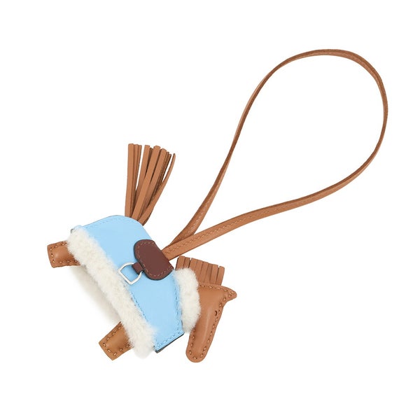 エルメス バッグチャーム ロデオPM ロベオ プラッシュ エルメス バッグチャーム ロデオPM ロベオ プラッシュ ラムスキン/ムートン K刻印