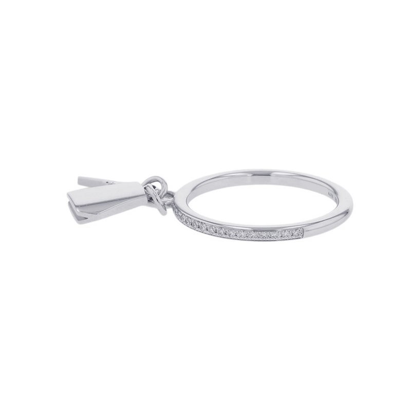 エルメス リング ケリー・クロシェット PM ダイヤモンド32P 計0.11ct K18WGホワイトゴールド リングサイズ49 HERMES