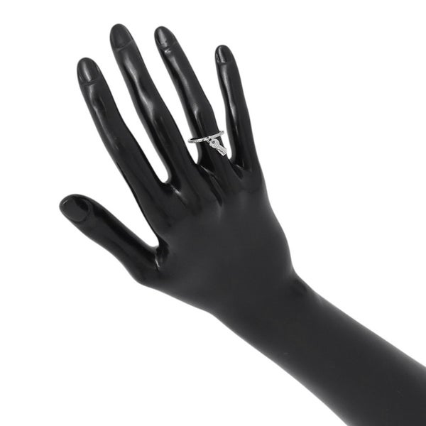 エルメス リング ケリー・クロシェット PM ダイヤモンド32P 計0.11ct K18WGホワイトゴールド リングサイズ49 HERMES