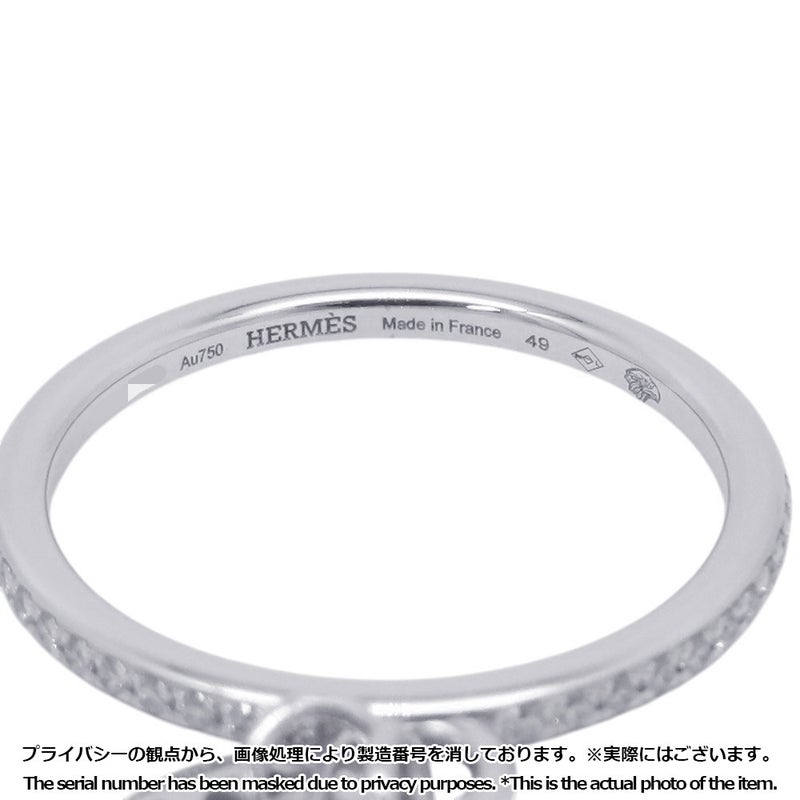 エルメス リング ケリー・クロシェット PM ダイヤモンド32P 計0.11ct K18WGホワイトゴールド リングサイズ49 HERMES