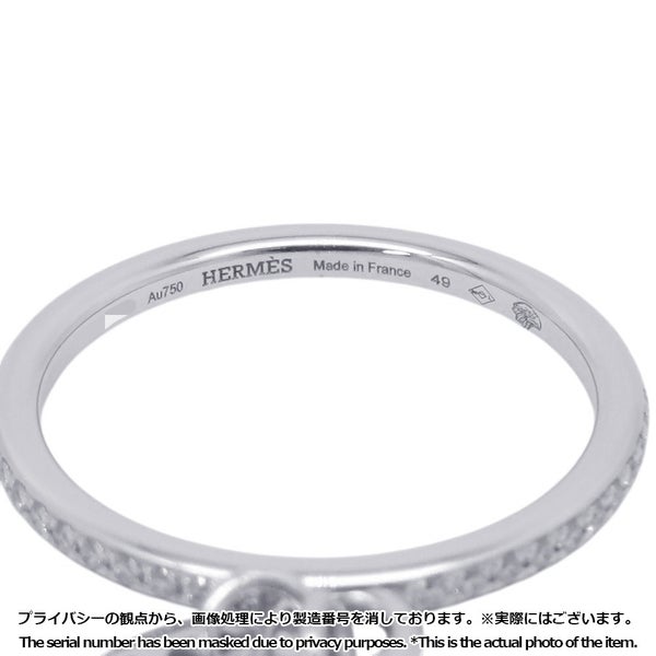 エルメス リング ケリー・クロシェット PM ダイヤモンド32P 計0.11ct K18WGホワイトゴールド リングサイズ49 HERMES
