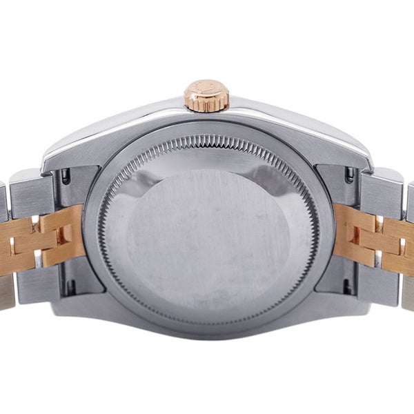 ロレックス デイトジャスト SS/K18PG V番 116231G ROLEX 腕時計 ピンクコンピューター文字盤 10Pダイヤ