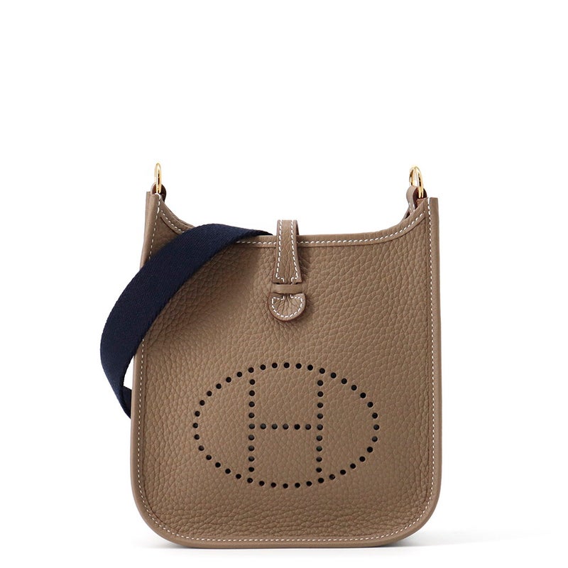 エルメス エブリンTPM 111cm アマゾン エトゥープ/ブルーインディゴ/シルバー金具 トリヨンクレマンス K刻印