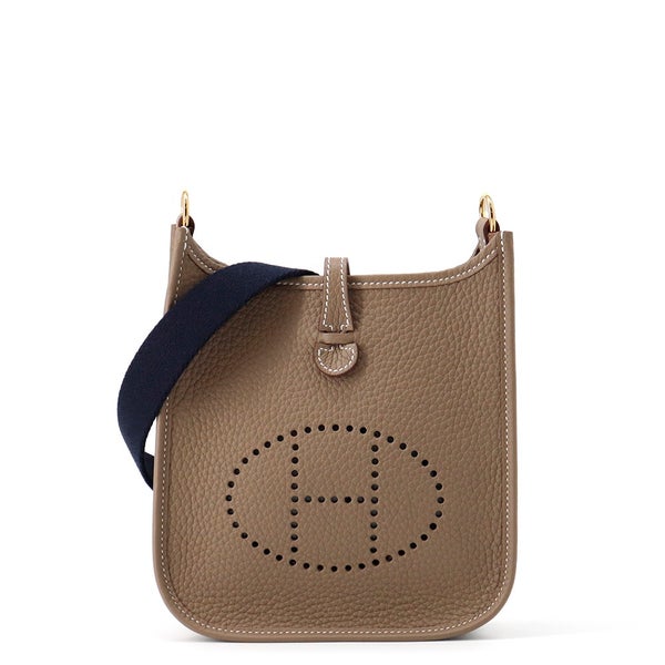 エルメス エブリンTPM 111cm アマゾン エトゥープ/ブルーインディゴ/シルバー金具 トリヨンクレマンス K刻印